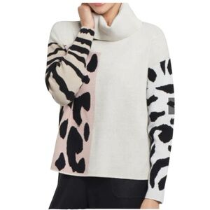 🌹 TRIBAL JEANS COWL NECK MULTI PATTERED SWEATER